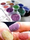 12 Colors 3D Steel Ball Caviar Beads Manicure Glitter Nail A