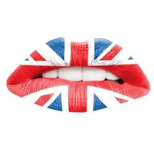 Union Jack Print Temporary Lip Tattoo