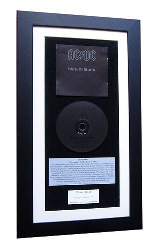 AC/DC Back In Black CLASSIC CD Album TOP QUALITY FRAMED