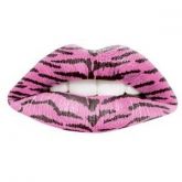 Pink Tiger Print Temporary Lip Tattoo