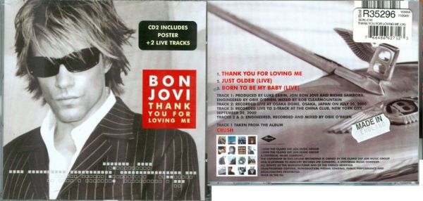 Bon Jovi - Thank You For Loving Me - CD