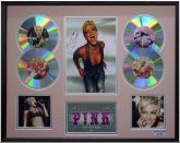 Pink Signed Framed Ltd Edition CD Photo Display
