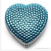 HEART SHAPED MIRROR - BLUE LAGOON