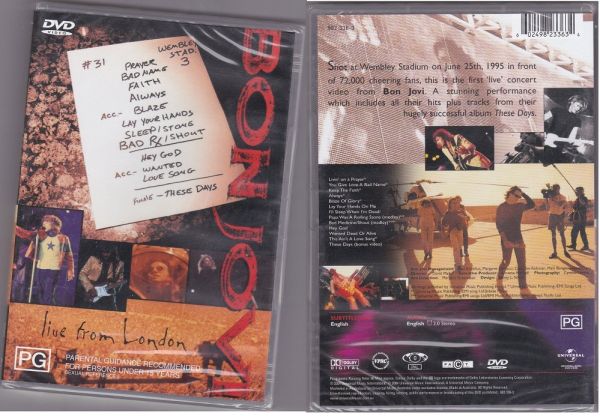 Bon Jovi - Live From London DVD
