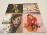LOT OF 4 SIGNED CDS MARIAH CAREY-BRITNEY-PINK-KELLY CLARKSON