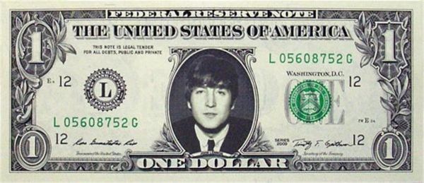 John Lennon - The Beatles Real Mint US Dollar Bill