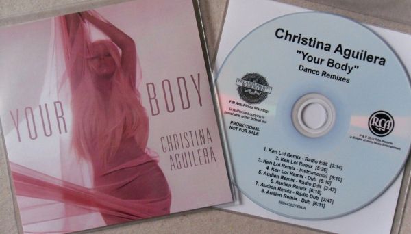 CHRISTINA AGUILERA Your Body  DANCE REMIXES US