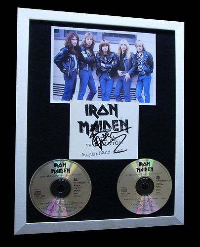 IRON MAIDEN+SIGNED+FRAMED+DONINGTON+BEAST=100% AUTHENTIC