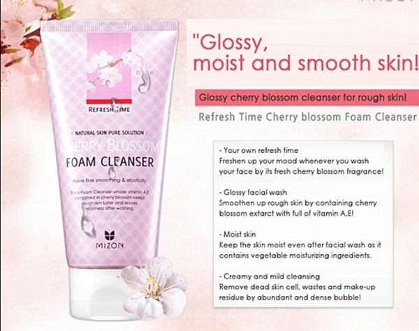 MIZON Refresh Time Cherry Blossom Foam Cleanser 120ml Vitamin A, E