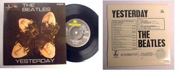 The Beatles~Yesterday~Re-Issue UK 4 Track EP PS 45