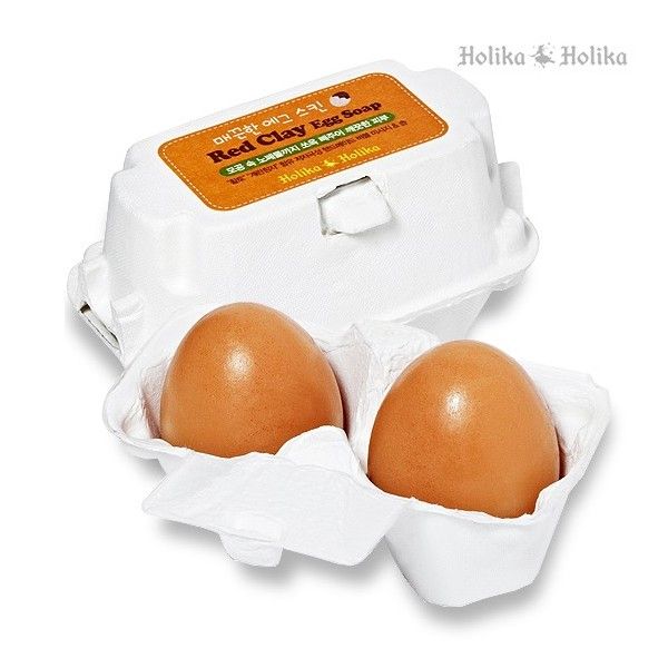 HOLIKA - Egg Soap (Yellow Clay) 2pcs