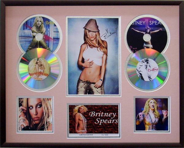 Britney Spears Signed Limited Ed 4 CD Photo Display