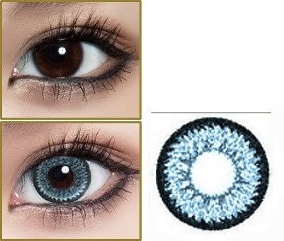 GEO SUPER NUDY QUARTER BLUE CIRCLE LENS