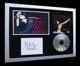 MARILYN MANSON+SIGNED+HOLY WOOD+TAINTED+FRAMED=100% AUTHENTI