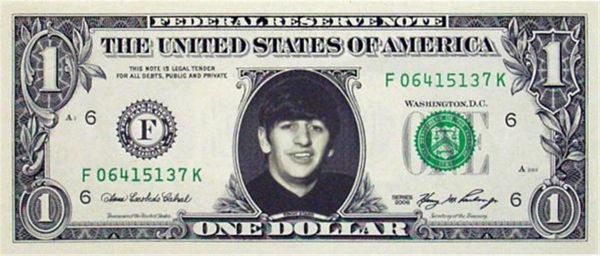 Ringo Starr The Beatles Real Mint US Dollar Bill