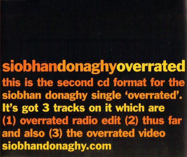Siobhan Donaghy Overrated CD