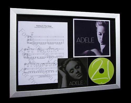 ADELE Rolling In Deep LTD Nod CD MUSIC FRAMED DISPLAY!!