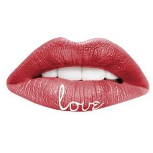 Red Love Print Temporary Lip Tattoo